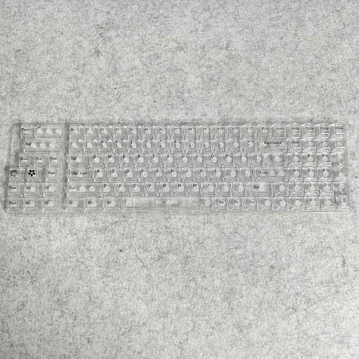 Wholesale 115-Key Four-Sided Transparent Keycaps, Customized Original Height Mda High Aesthetic Cross-Axis Translucent Keycaps