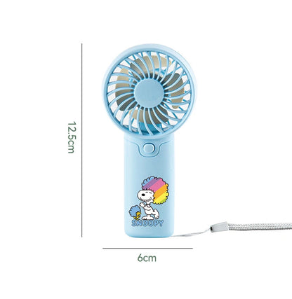 Kawaii Snoopys Portable Fan Convenient Small Fan Summer Pocket Hand-held Fans Lightweight Handheld Mini Fan Air Coolers Gift