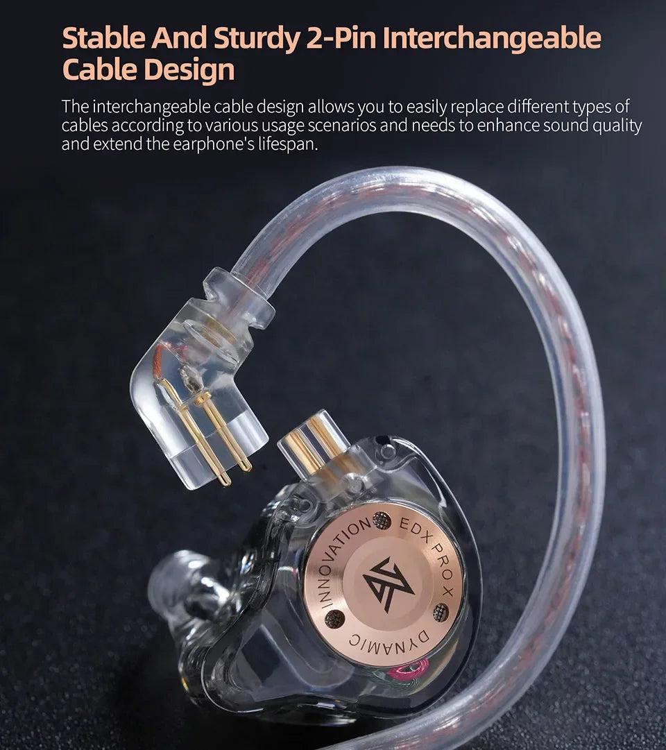 Auriculares KZ com Fio e Microfone | Som Hi-Fi