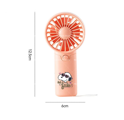 Kawaii Snoopys Portable Fan Convenient Small Fan Summer Pocket Hand-held Fans Lightweight Handheld Mini Fan Air Coolers Gift