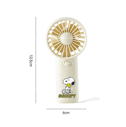 Kawaii Snoopys Portable Fan Convenient Small Fan Summer Pocket Hand-held Fans Lightweight Handheld Mini Fan Air Coolers Gift