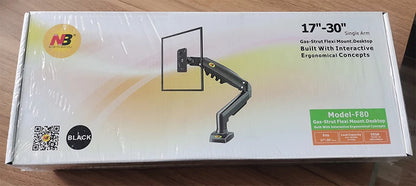 2 in 1 NB NEW F80 + FP-2 for 17-30' Monitor + 10'-17' Laptop Desktop Holder Notebook Computer Mount Stand Laptop Clamp