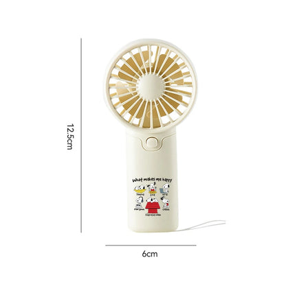 Kawaii Snoopys Portable Fan Convenient Small Fan Summer Pocket Hand-held Fans Lightweight Handheld Mini Fan Air Coolers Gift