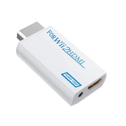 High Definition TV Wii HDMI Adapter, Compatible With Monitors and Projectors, Supports NTSC/PAL 480i/480p/576i/720p/1080p
