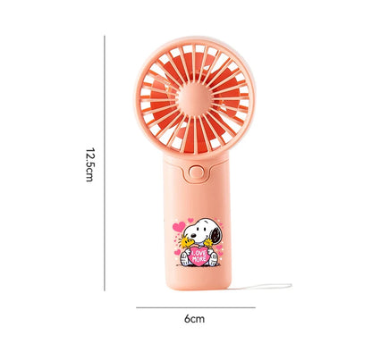 Kawaii Snoopys Portable Fan Convenient Small Fan Summer Pocket Hand-held Fans Lightweight Handheld Mini Fan Air Coolers Gift