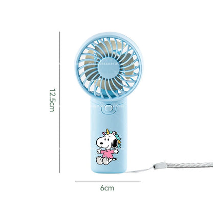 Kawaii Snoopys Portable Fan Convenient Small Fan Summer Pocket Hand-held Fans Lightweight Handheld Mini Fan Air Coolers Gift
