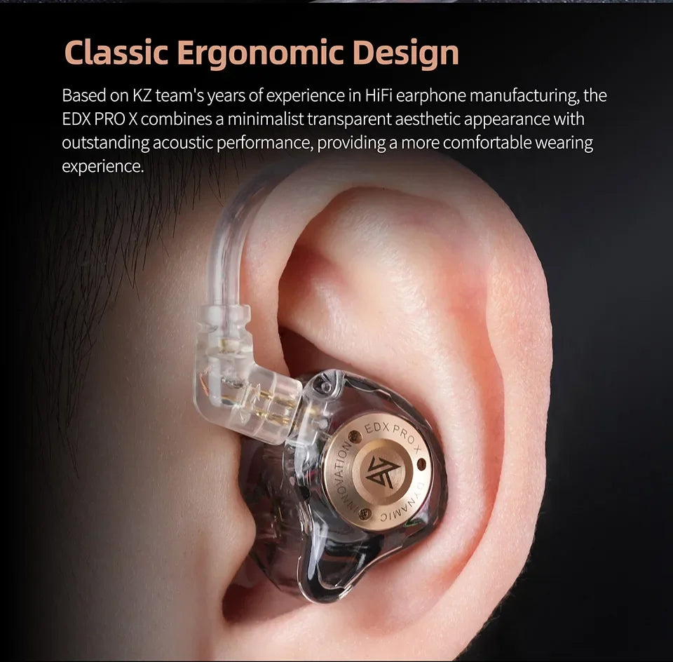 Auriculares KZ com Fio e Microfone | Som Hi-Fi