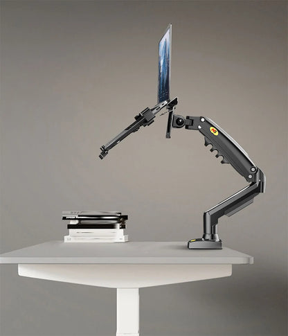 2 in 1 NB NEW F80 + FP-2 for 17-30' Monitor + 10'-17' Laptop Desktop Holder Notebook Computer Mount Stand Laptop Clamp