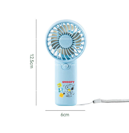 Kawaii Snoopys Portable Fan Convenient Small Fan Summer Pocket Hand-held Fans Lightweight Handheld Mini Fan Air Coolers Gift