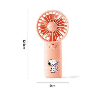 Kawaii Snoopys Portable Fan Convenient Small Fan Summer Pocket Hand-held Fans Lightweight Handheld Mini Fan Air Coolers Gift