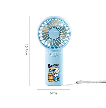 Kawaii Snoopys Portable Fan Convenient Small Fan Summer Pocket Hand-held Fans Lightweight Handheld Mini Fan Air Coolers Gift
