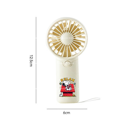 Kawaii Snoopys Portable Fan Convenient Small Fan Summer Pocket Hand-held Fans Lightweight Handheld Mini Fan Air Coolers Gift