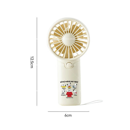 Kawaii Snoopys Portable Fan Convenient Small Fan Summer Pocket Hand-held Fans Lightweight Handheld Mini Fan Air Coolers Gift
